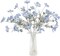 2 Pcs Artificial Fake Flowers Plants Cosmos Silk Flower Arrangements Wedding Bouquets Decorations Plastic Floral Table Centerpieces for Home Kitchen Garden Party Decor Approx 23.6'' High - Light Blue
